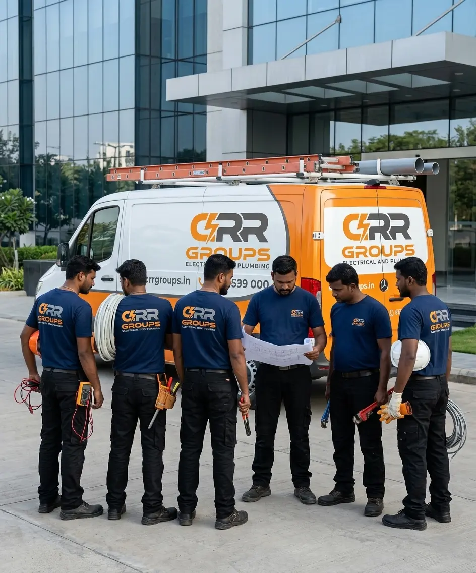 CRR Groups founder and team establishing trusted electrical and plumbing services in Pudukkottai since 2000